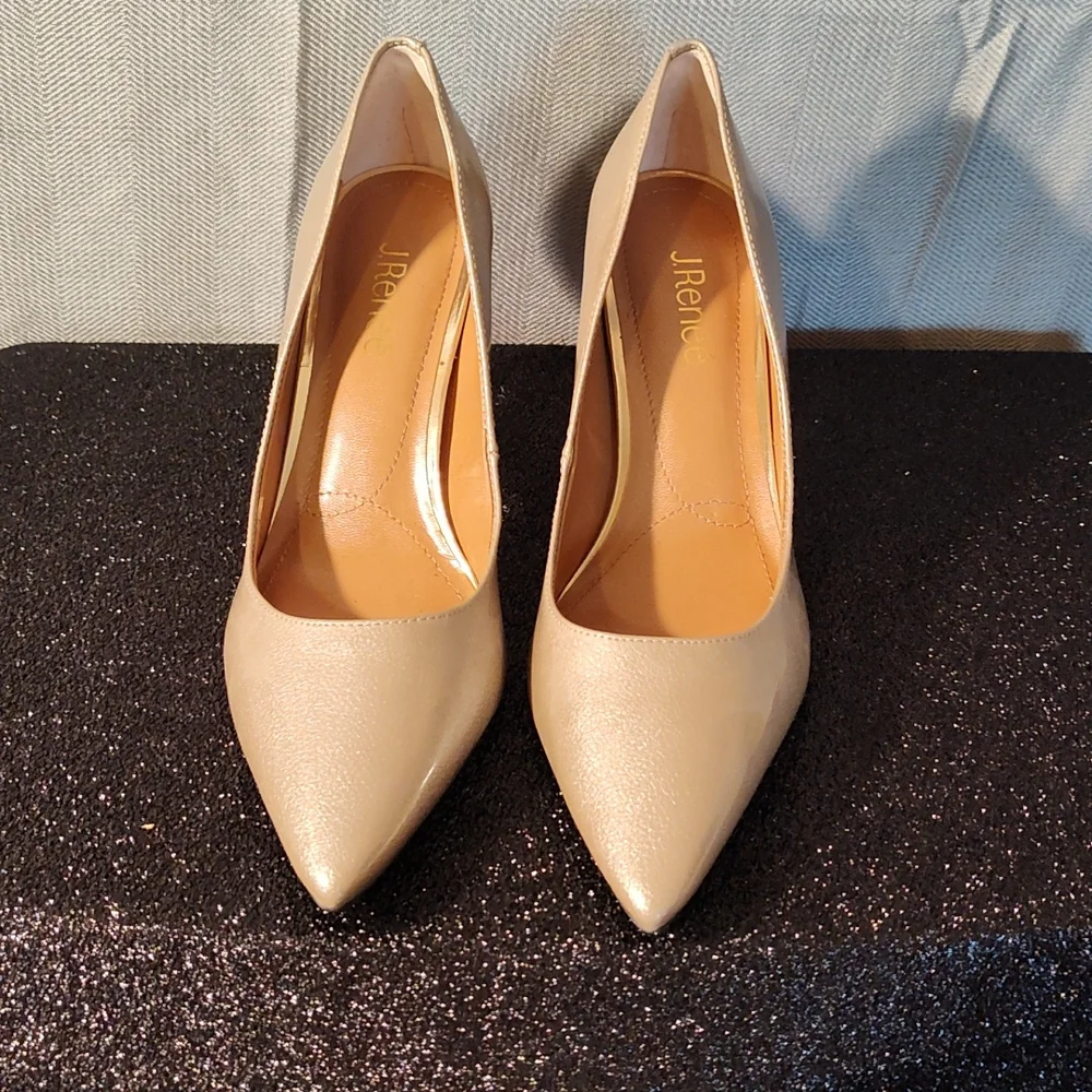 J.Renee Nude Pointed-Toe Pumps